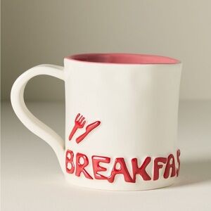 L&Clay Anthropologie Breakfast In Bed Mug